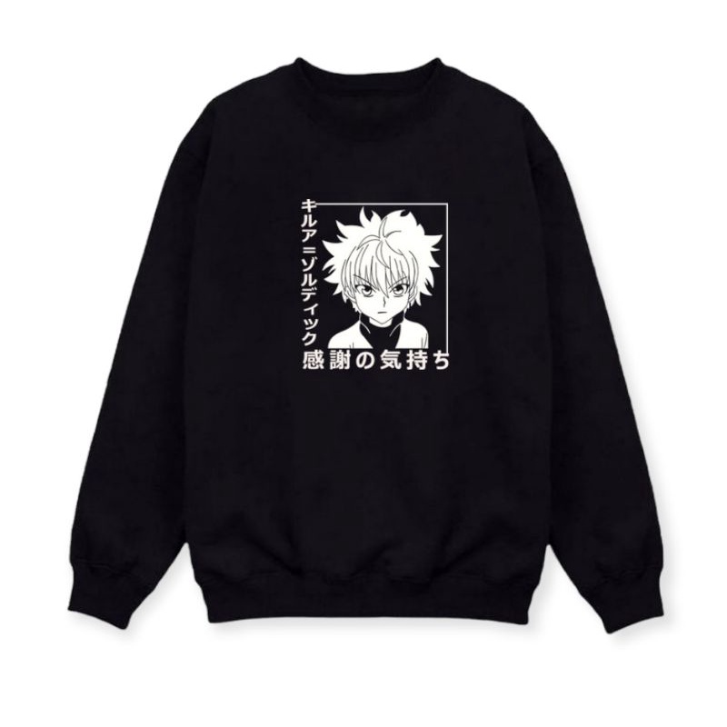 SWEATER KILLUA ZOLDYCK SWEATER CREWNECK KILLUA SWEATER PRIA WANITA