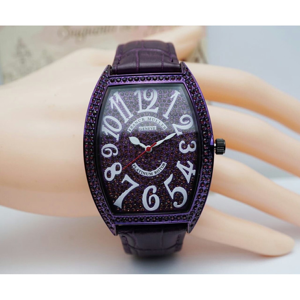 JAM TANGAN GENEVA KULIT UNGU