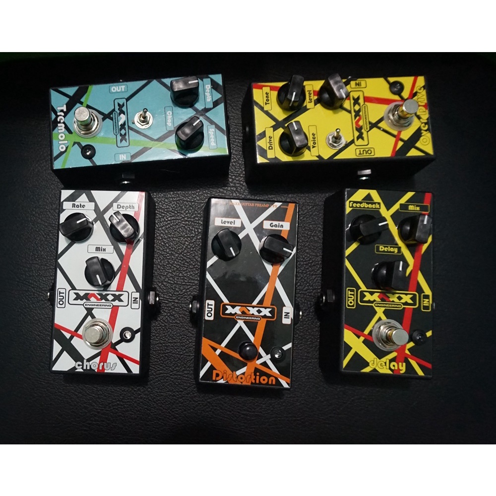 efek Gitar besi custom  distorsi delay overdrive tremolo chorus