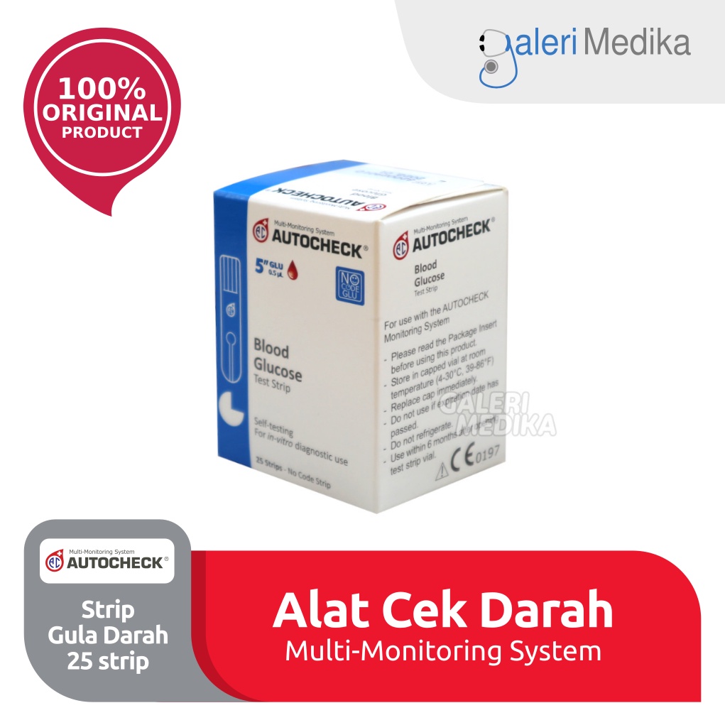 Autocheck Strip Glukosa / Autocheck Strip Gula Darah / Autocheck Glucose Test Strips