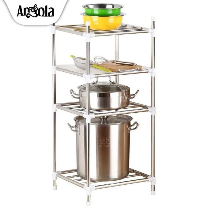 Angola Rak Dapur Peralatan E15 Penyimpanan Rak Panci Tempat Alat Dapur - 4 tingkat