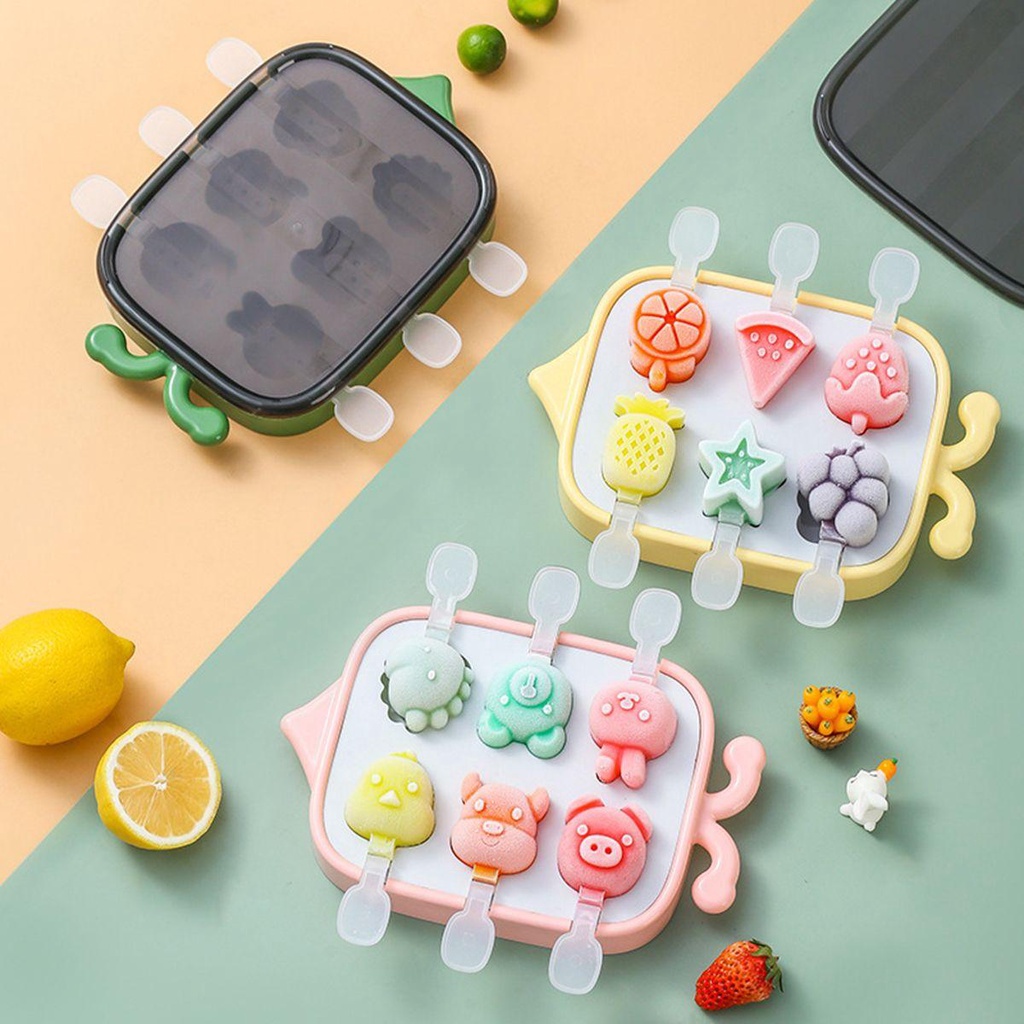 [Elegan] Cetakan Es Loli Anak Dewasa Frozen Reusable Kitchen Silikon Mudah Dilepas Cetakan Es Krim