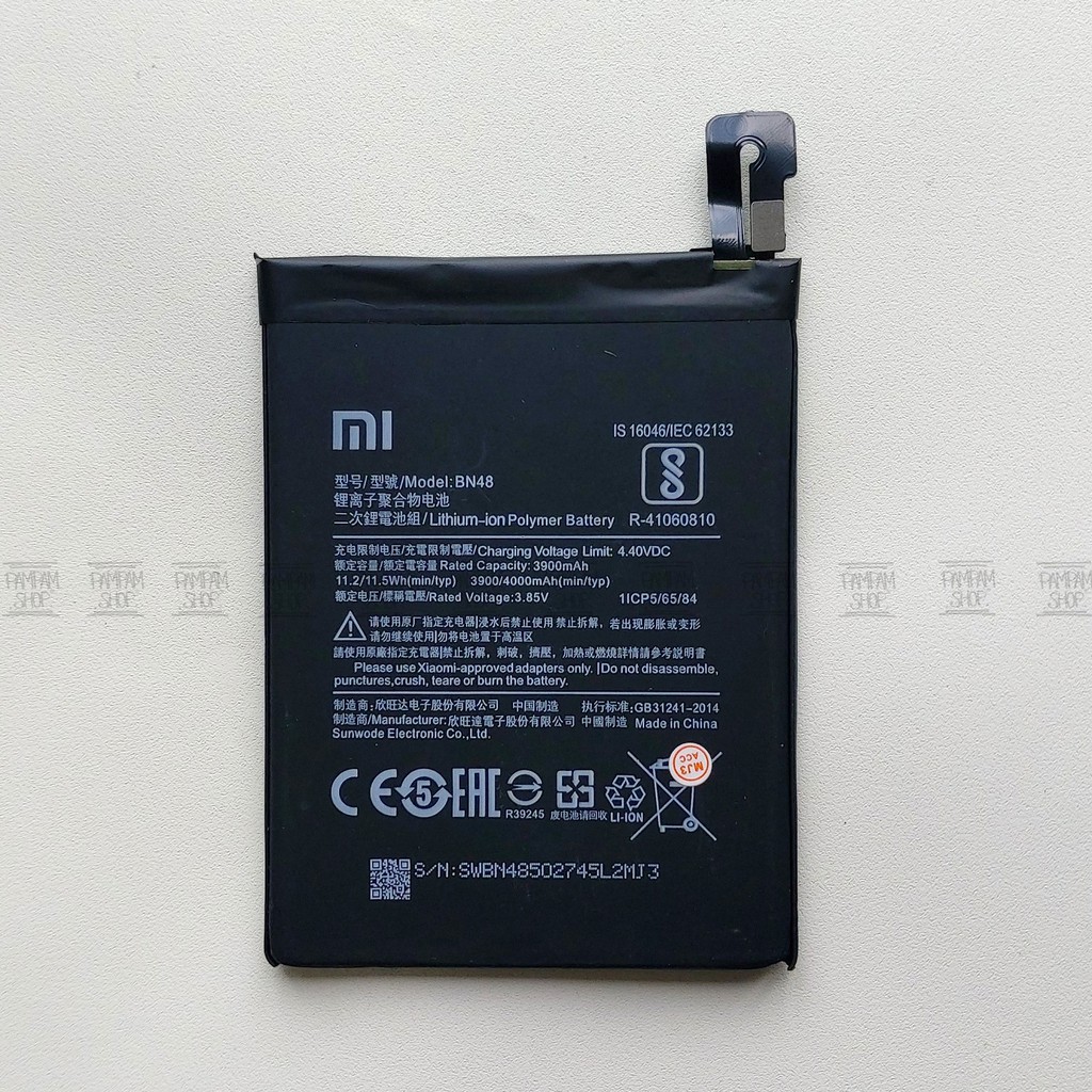 Baterai XiaoMi BN48 Redmi Note 6 Pro Original OEM Batre Batrai Battery Xiao Mi BN 48 HP Handphone Ori