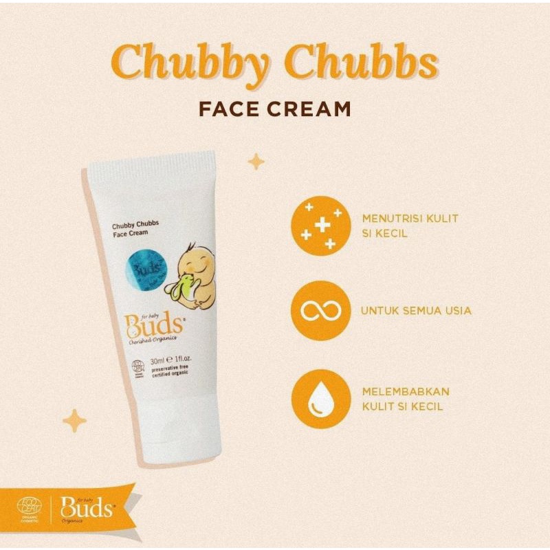 Buds Organics Chubby Chubbs Face Cream 30 ml - Krim Muka Bayi &amp; Anak