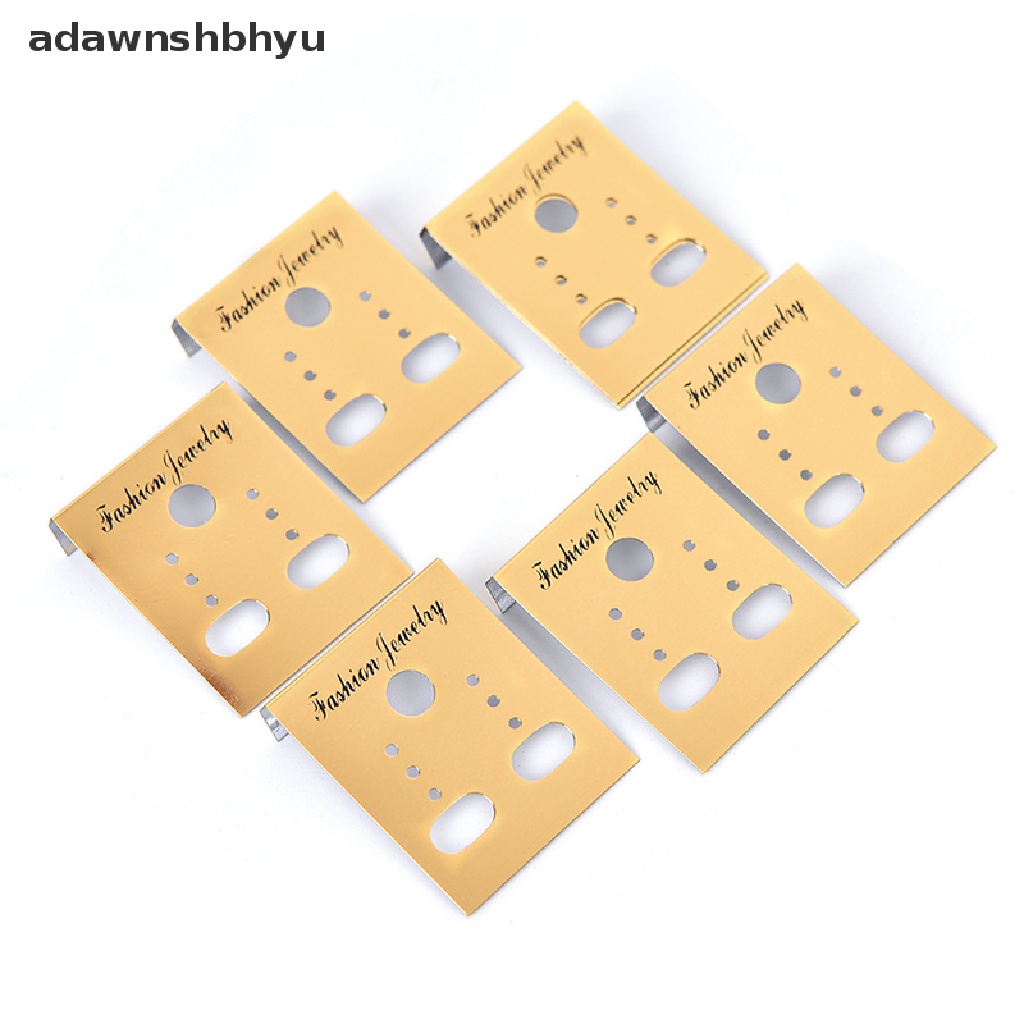 [adawnshbhyu] 100x Gold Profesional Type Plastic Earring Ear Studs Holder Display Gantung Kartu,