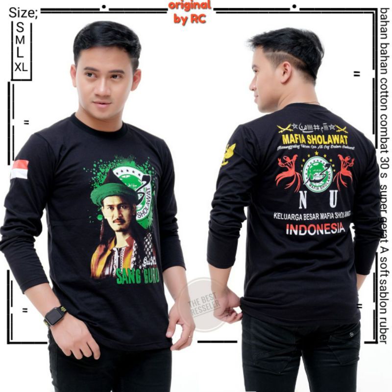 KAOS MAFIA SHOLAWAT KAOS MAFIS HITAM LENGAN PANJANG KAOS ABAH ALI