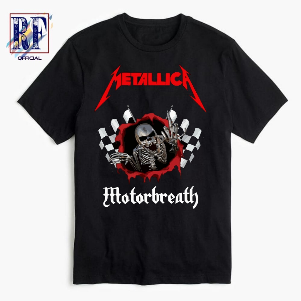 kaos baju band METALLICA X MOTORHEAD logo ROCK METAL rap tee vintage music musisi BEST SELLER musik 
