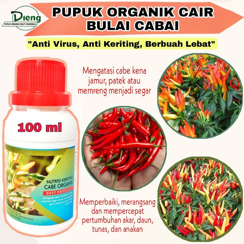 Pupuk Cair Anti Virus Keriting Cabe Obat Jamur Organik Premium 100ml