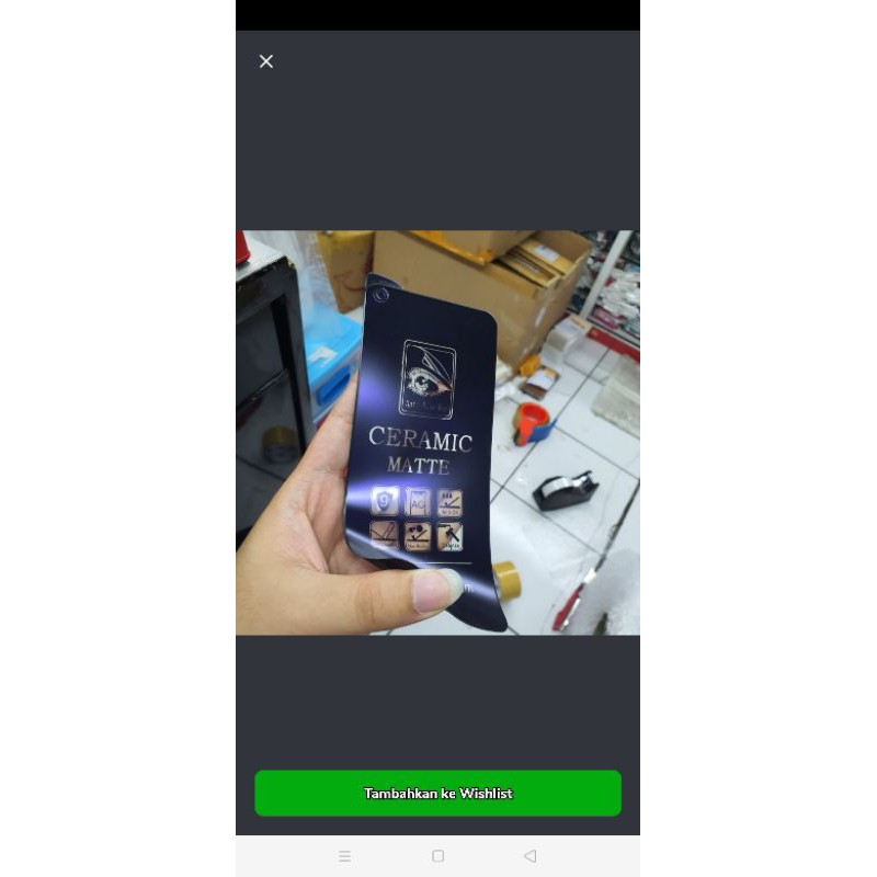 2in1- Tempered Glass Ceramic Anti Blue Matte Light Oppo A52 A72 A92 TG Anti Gores Radiasi Full Layar