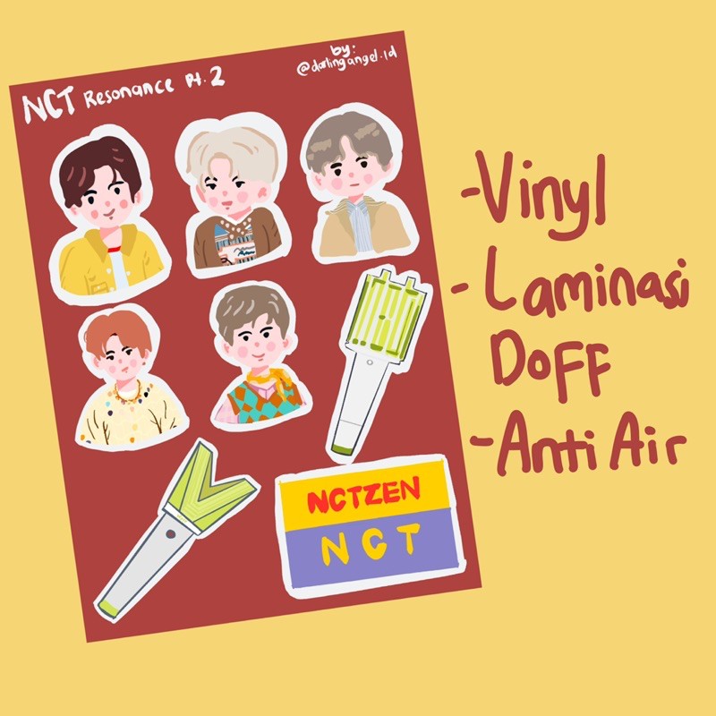 Sticker NCT Resonance pt 2 NCT dream wayV 127 full member deco  stiker