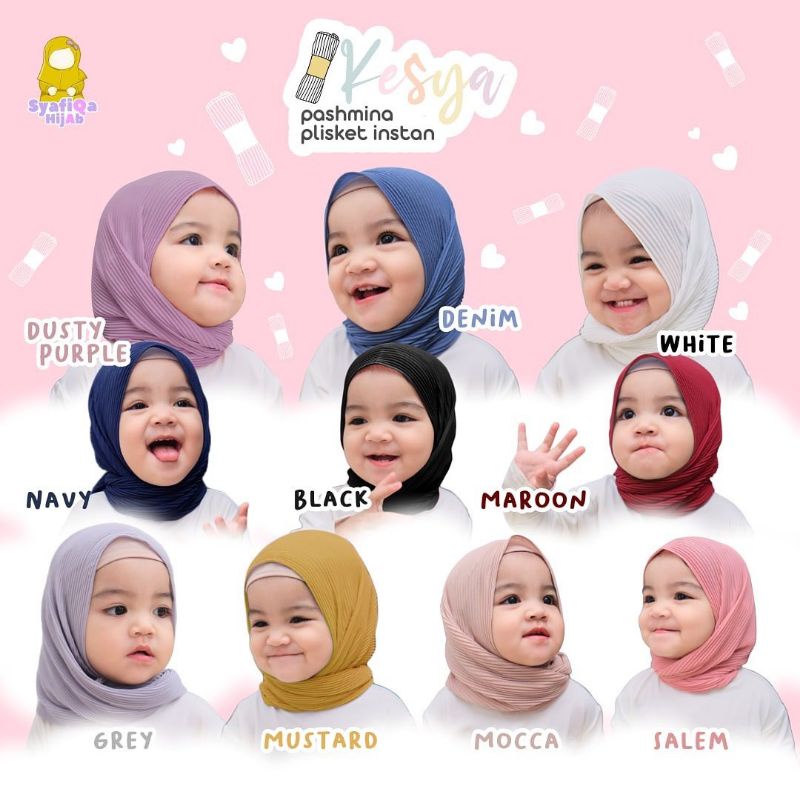 Pashmina Plisket Original Anak Pashmina Bayi Pashmina Putih Jilbab Putih Jilbab Sekolah Bergo Putih