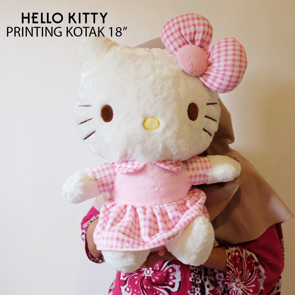 Boneka hello Kitty navy impor sanrio bahan sangat lembut cat kucing