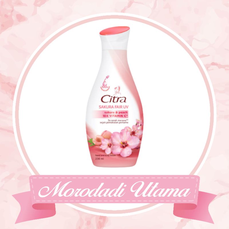 Citra Hand Body Lotion Sakura Glow UV