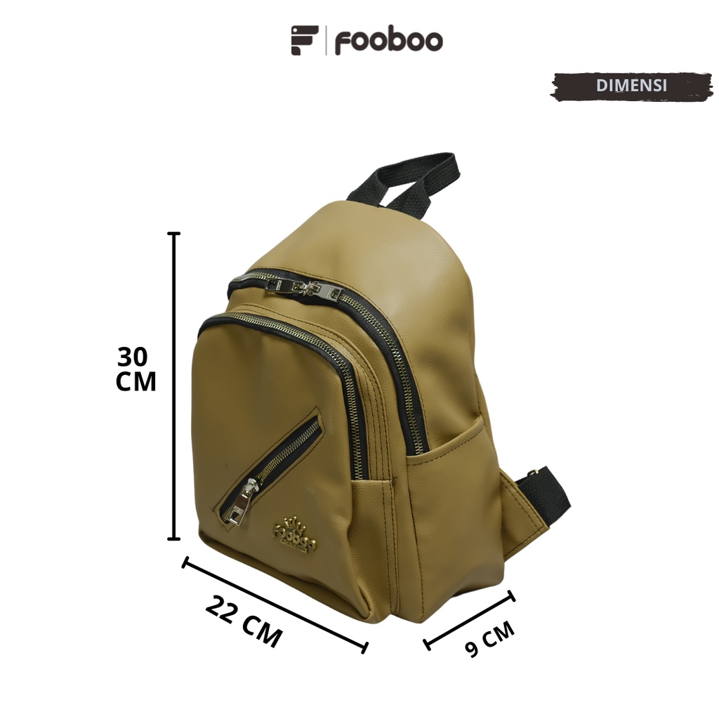 Foboo - Tas Ransel Mini Kulit sintetis Kualitas Premium Stylish untuk Jalan-Jalan
