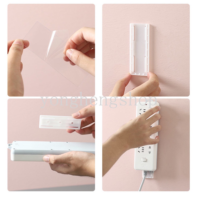 Holder Power Strip Dengan Perekat Untuk Dinding