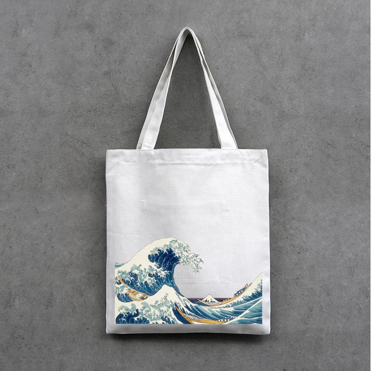 FINOM SURF BEACH - Tote Bag Wanita Korean Style Ombak Pantai