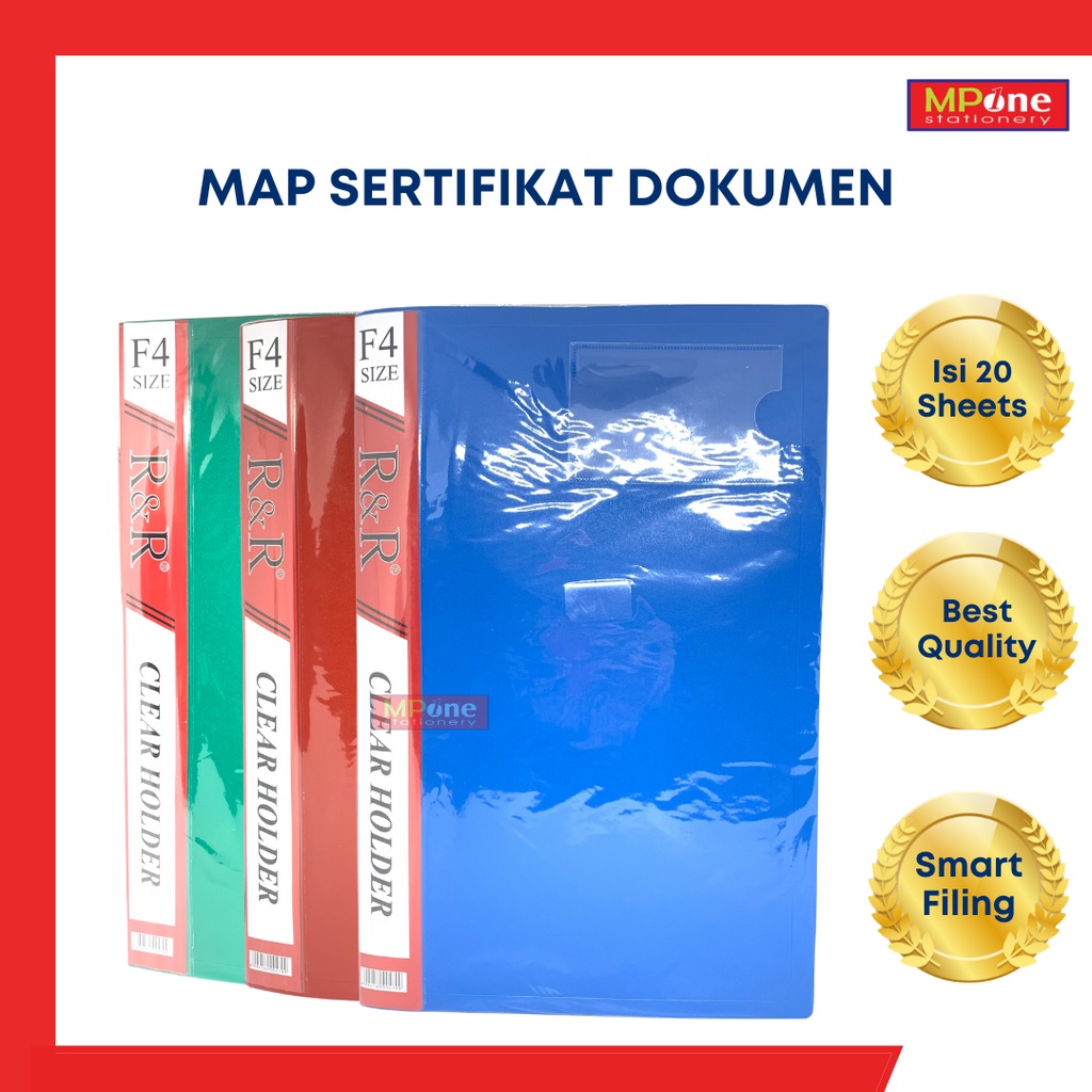 

RR Clear Holder isi 20s, 40s. 60s / Map Sertifikat Dokumen File / Clear Holder Ukuran F4