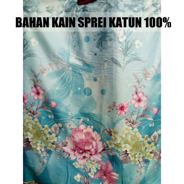 BAHAN KAIN SPREI KATUN 100% / KAIN SPREI KATUN MOTIF BUNGA KEMBANG /SPREI HALUS LEMBUT KATUN PREMIUM
