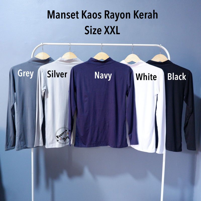 Manset Kaos Rayon Kerah size XXL LD 92cm