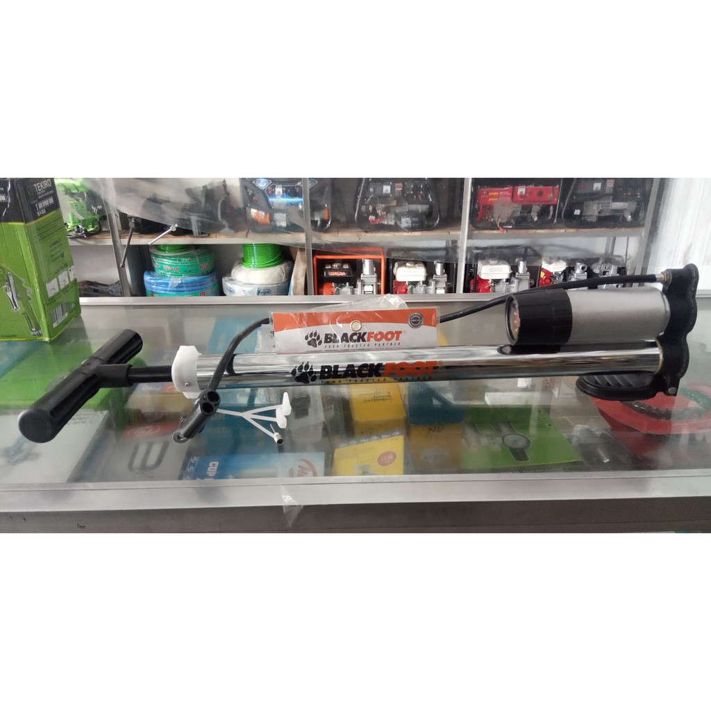 Tire Air Pump Portable / Pompa Angin Black Foot (panjang)