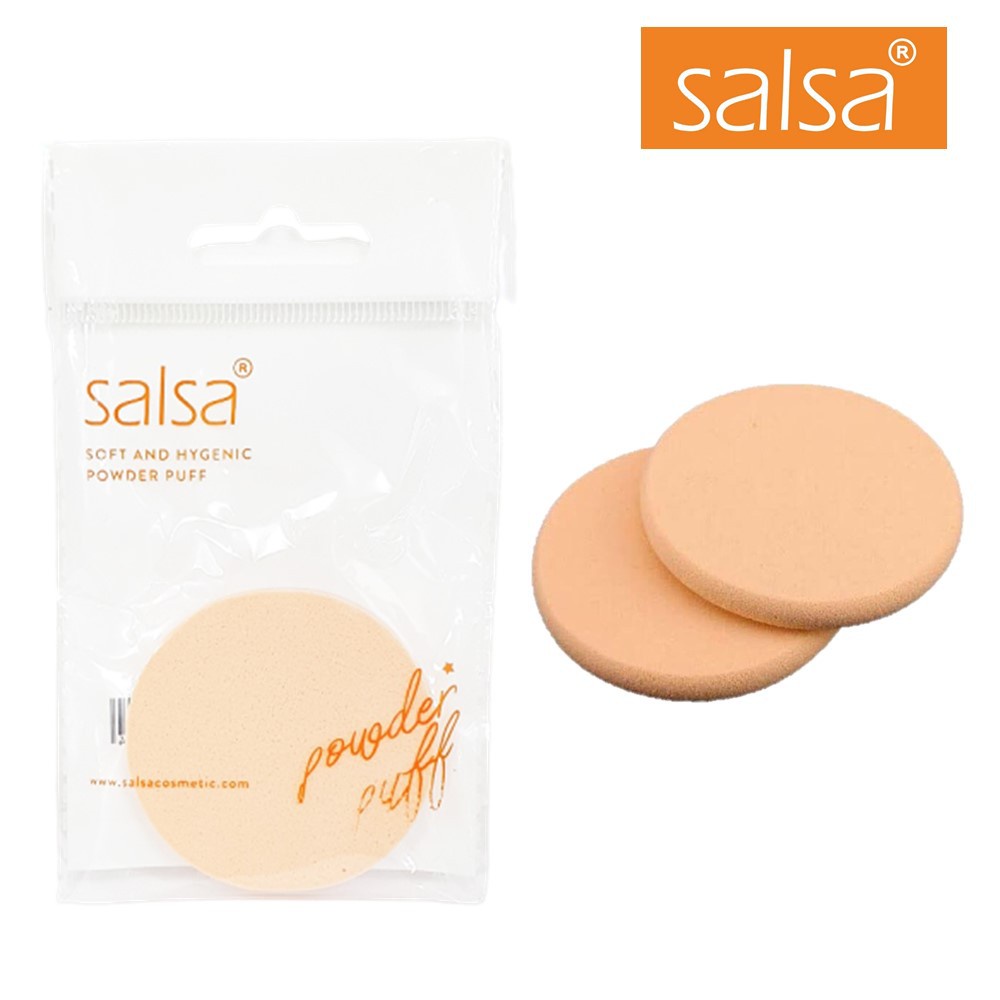 SALSA Spons Bedak Coklat Bulat / Persegi / Pelangoi - Powder Puff Bedak