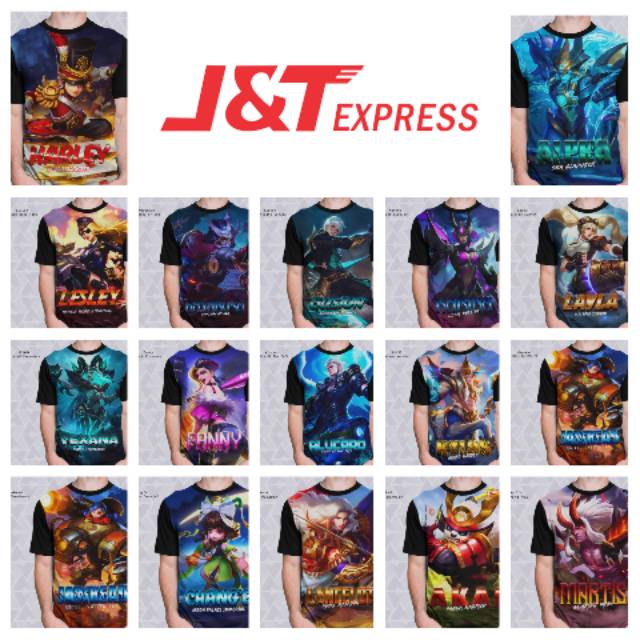 KAOS MOBILE LEGENDS 3D FULL PRINT DEWASA DAN ANAK KAOS 3D BAJU MOBILE LEGENDS KAOS BAJU DISTRO MURAH