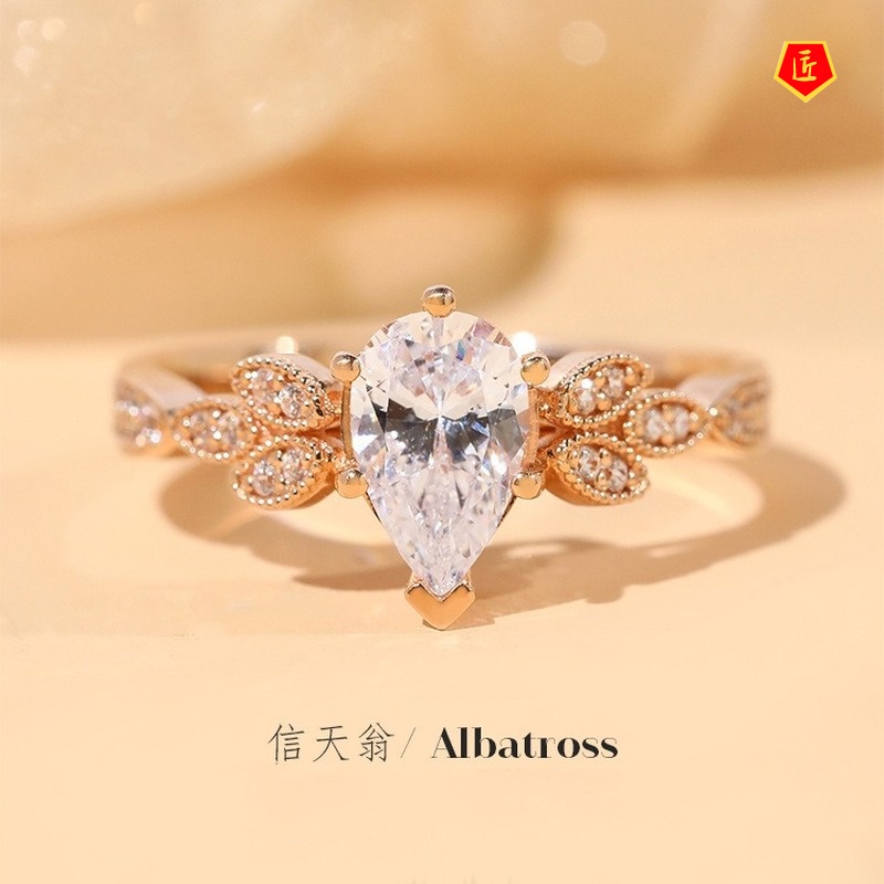 [Ready Stock]Pt950 Creative Albatross Mosanite Diamond Ring