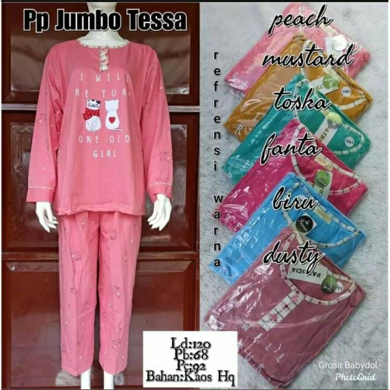 BAJU TIDUR TESSA UK. ANAK REMAJA SAMPAI JUMBO TANGAN PAJANG CELANA PANJANG
