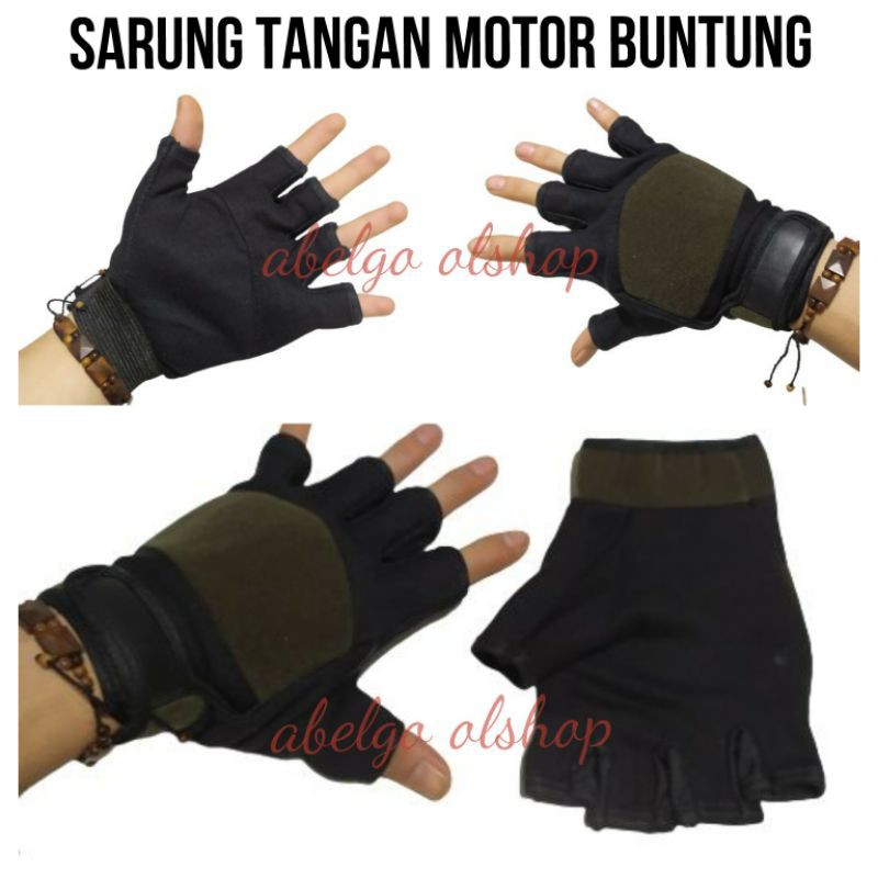 SARUNG TANGAN MOTOR BUNTUNG half finger gym fitnes nike