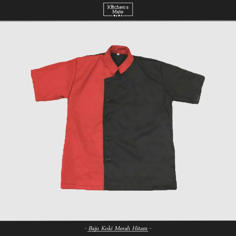 Baju Koki Merah Hitam