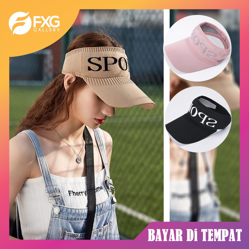 FXG - Topi Olahraga Sun Visor Hat Sport import Fashion Rajut Nyaman Di Gunakan HAT01