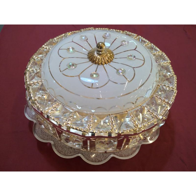 new model lampu tempel plafon kristal 30cm free jawa