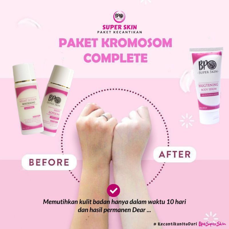 body lotion whitening exstra bikin putih sudah bpom aman untuk bumil&busui BPO superskin paket kromo