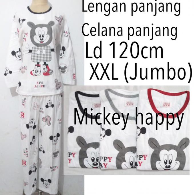 piyama baju tidur dewasa wanita lengan panjang jumbo