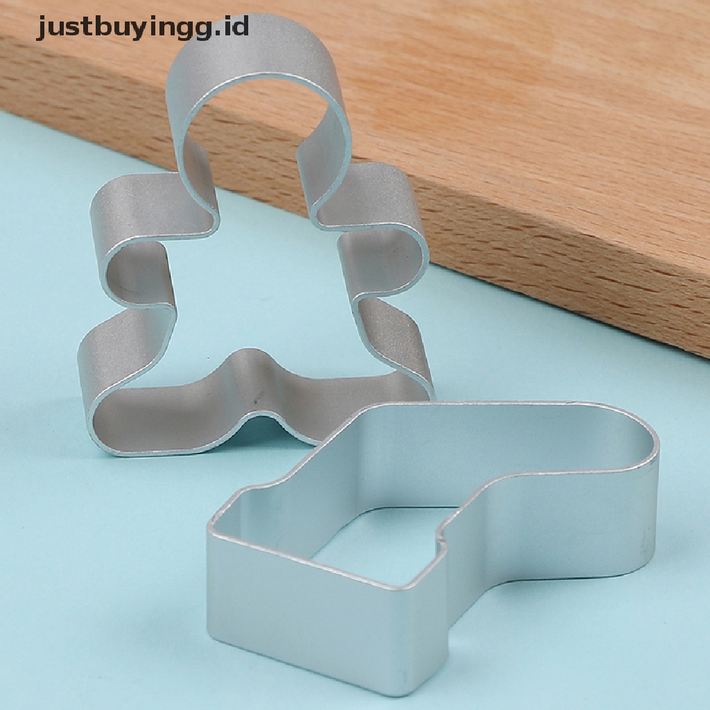 (Justbuyingg.Id) 5pcs / Set Cetakan Pemotong Biskuit / Cookies Bahan Aluminum Desain Tema Natal Untuk Dapur