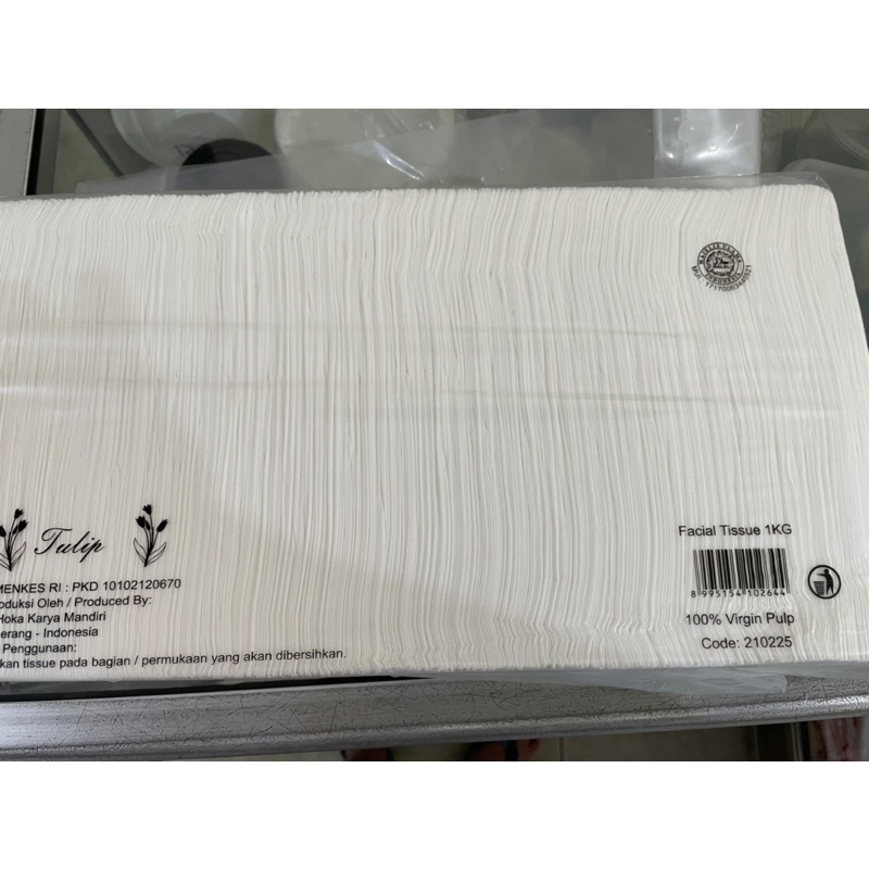 Tissue Facial Full Pulp 1000 gram Kualitas Nice / Tisu 1 kg Murah Logo Halal