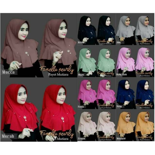 Hijab Famella Pearly Payet Mutiara