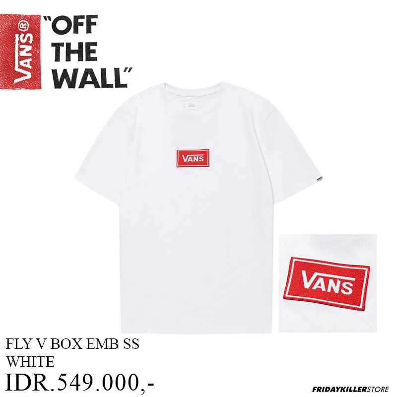 KAOS PRIA VANS OFF THE WALL | FLY V BOX EMBOSS WHITE