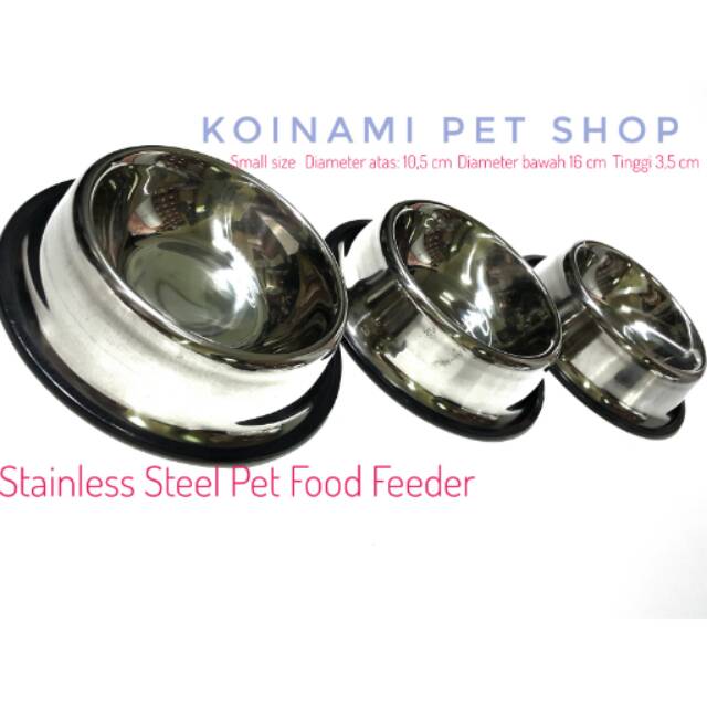 Tempat makan stainles  S / Pet bowl stenless / TEMPAT MAKAN KUCING ANJING