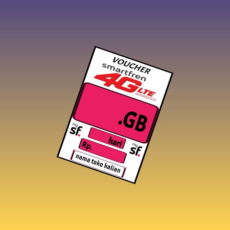DISPLAY LABEL HARGA VOUCHER DATA + NAMA TOKO KALIAN
