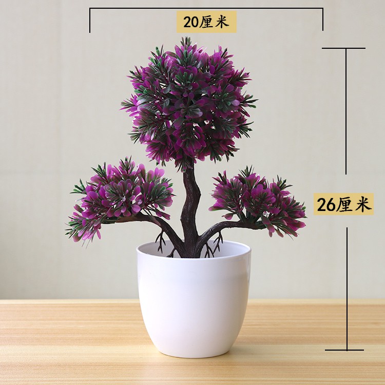 PT30 Pot Tanaman Hias Bunga Hias Plastik Ornamen Pot Bongsai Artificial Flower Decoration