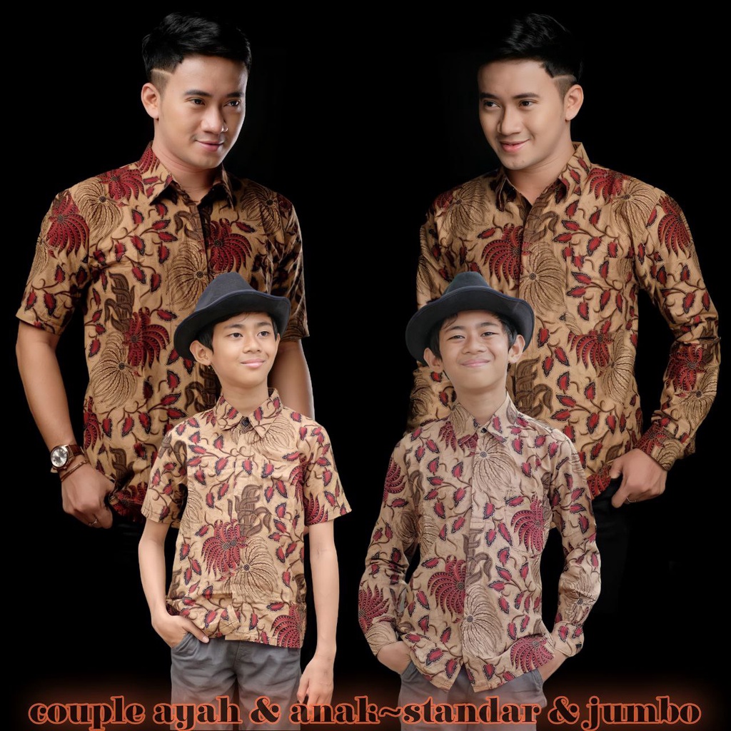 BAJU BATIK COUPLE AYAH DAN ANAK LAKI-LAKI MOTIF RANTING COKLAT TERLARIS / BATIK JUMBO/KEMEJA ANAK LAKI-LAKI/BATIK ANAK LENGAN PENDEK/KEMEJA BATIK PRIA LENGAN PANJANG/BATIK PRIA LENGAN PENDEK/BATIK PRIA JUMBO