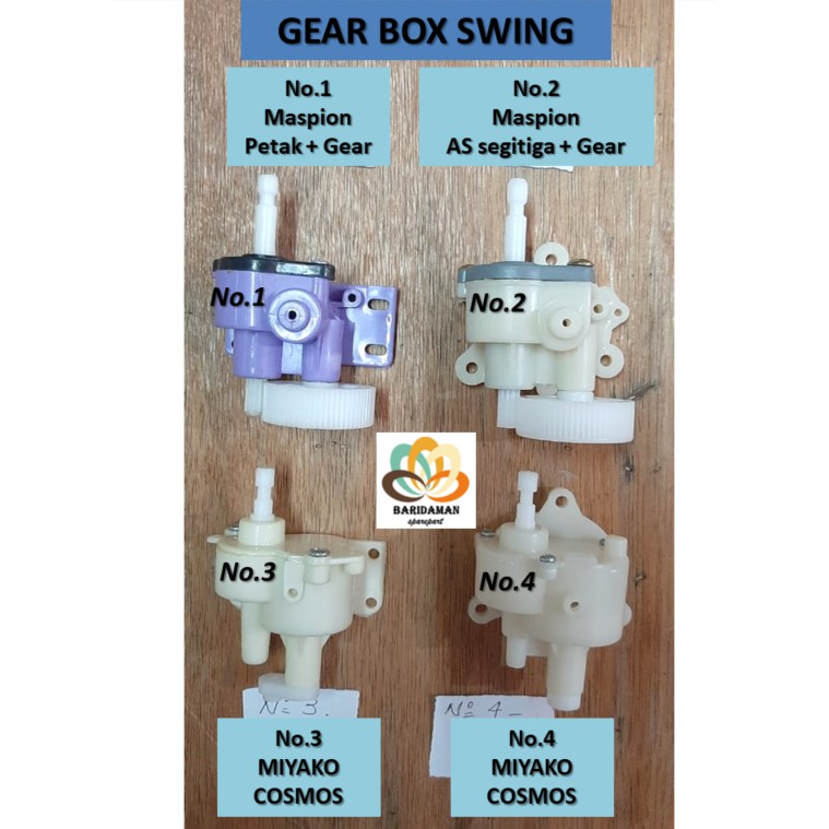 Gear Box Swing Mesin kipas angin Miyako Cosmos Maspion Sekai Sanex