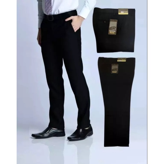 CELANA FORMAL/CELANA BAHAN PRIA HITAM/CELANA NIKAH/CELANA KERJA