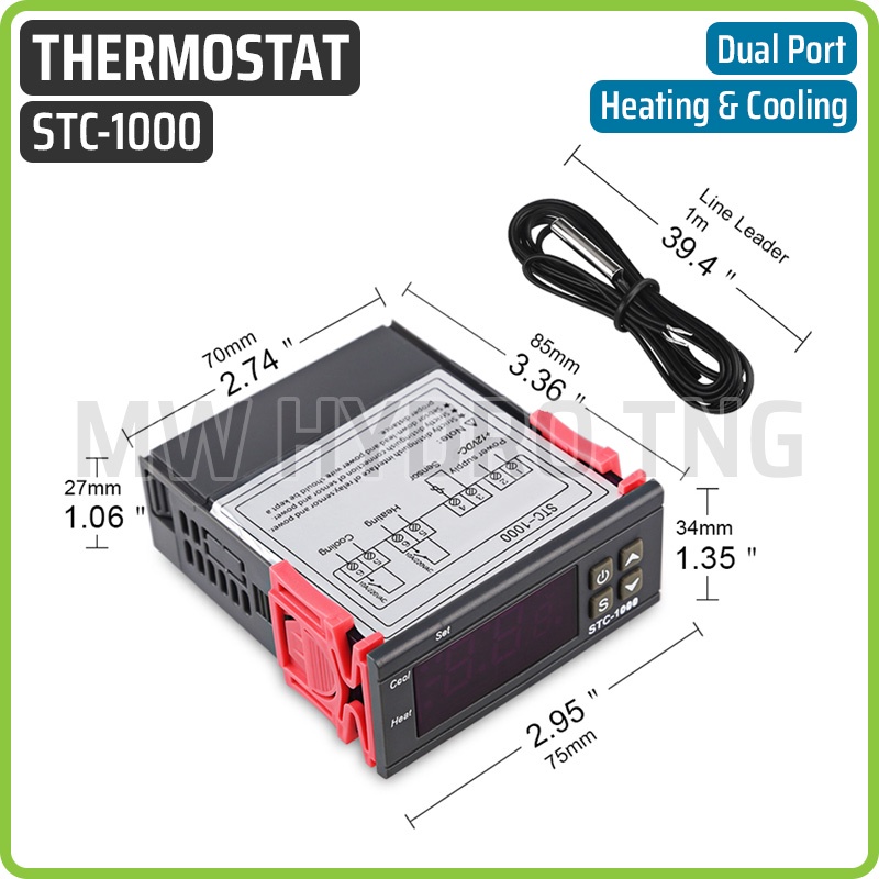 Digital Thermostat, Temperature Controller, STC-1000, Pengatur Suhu - 220V