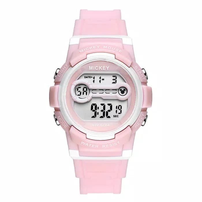 DISNEY MS15064P ORIGINAL MICKEY JAM TANGAN SPORT ANAK  PINK