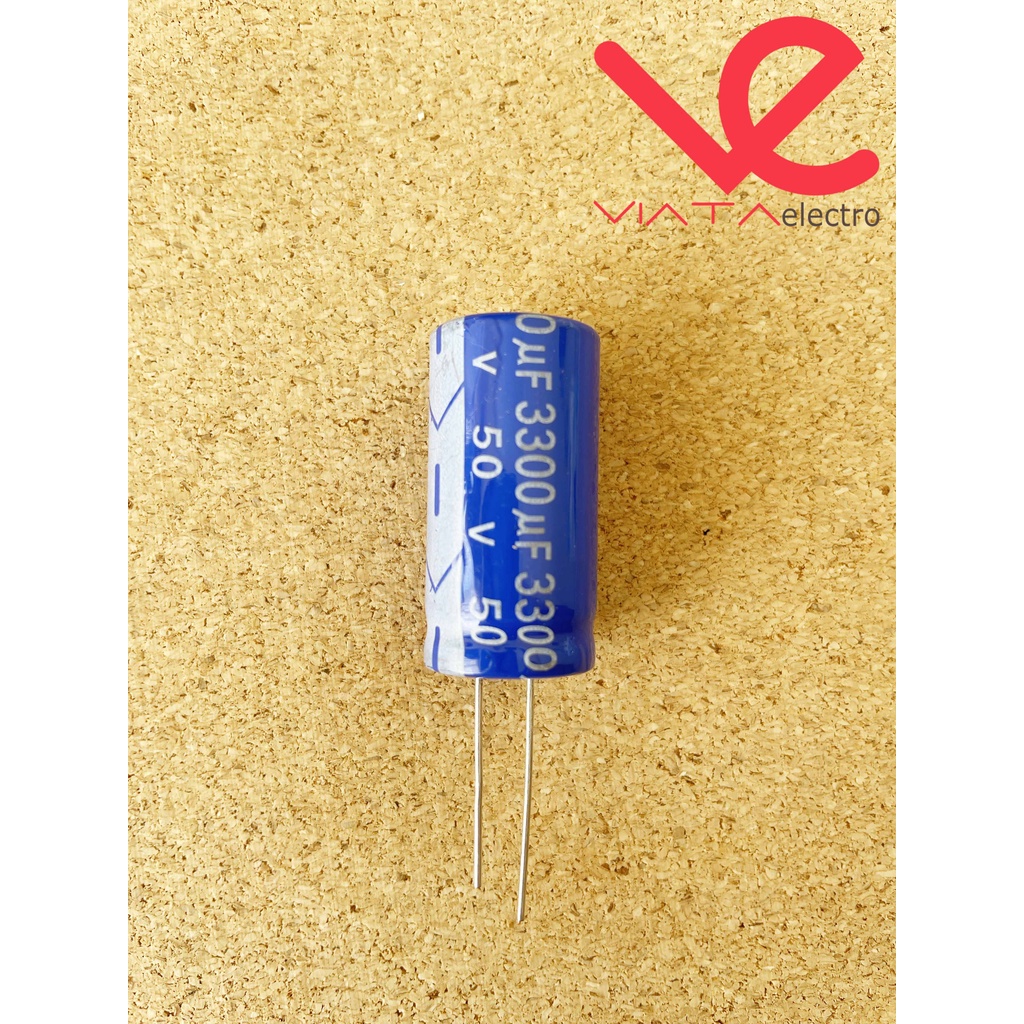 KAPASITOR ELCO 3300UF 50V (1 BUAH) KAPASITOR CAPACITOR ELKO KAPASITOR 3300 UF 50 V