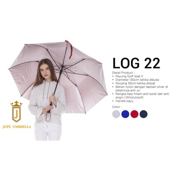 PAYUNG LIPAT 2 GOLF OTOMATIS JOPE UMBRELLA KUALITAS BAGUS GAGANG KAYU ORIGINAL JOPE