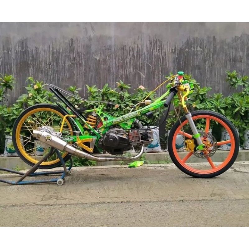 Knalpot Pekajaman Jogja Original Jupiter Z 130CC Sleep Engine Drag Bike Kolong Karbon