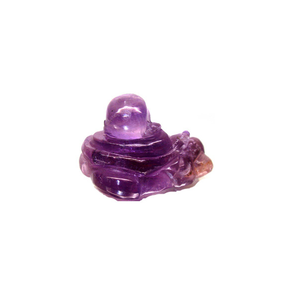 Natural Unheated Amethyst Happy Buddha Carved 98.18Ct YZ109